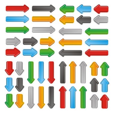 yukarı, aşağı, sol ve sağ oklar