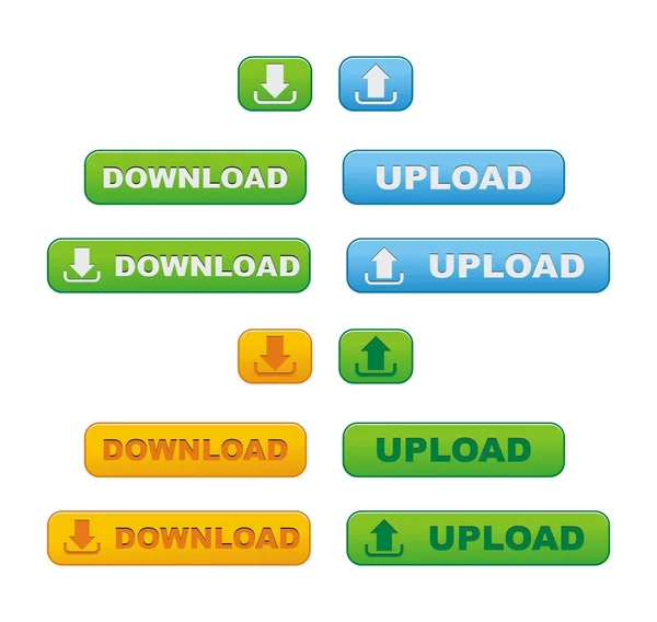 Télécharger et télécharger des ensembles de boutons — Image vectorielle