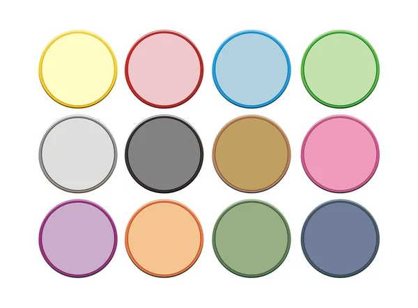 Bouton cercle deux couleurs — Image vectorielle