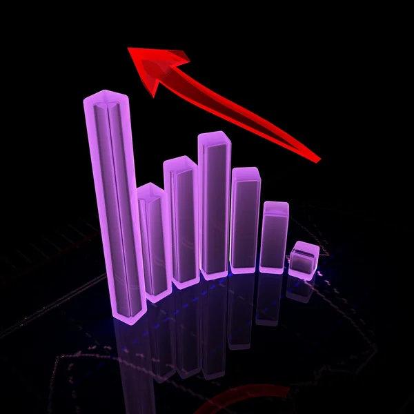 Diagramm, Diagramm (zeigt Umsatzwachstum) — Stockfoto