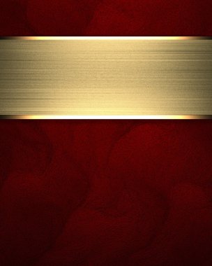 Altın bant ile kırmızı bir arka plan