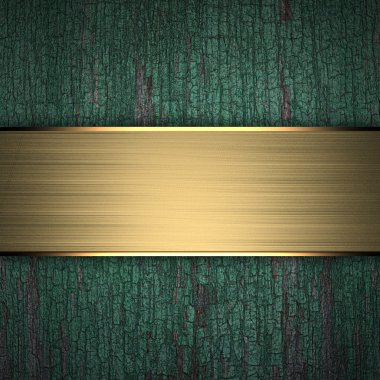 Altın bant ile ahşap arka plan