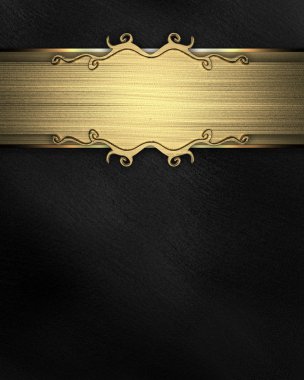 siyah arka plan ile altın bant