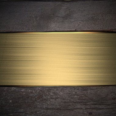 ahşap zemin üzerine altın şerit