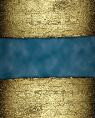 mavi arka plan ağaç desen altın bir şerit ile