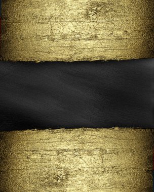 siyah arka plan ağaç desen altın bir şerit ile