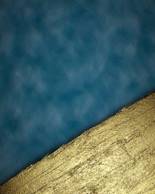 mavi arka plan ağaç desen altın bir şerit ile