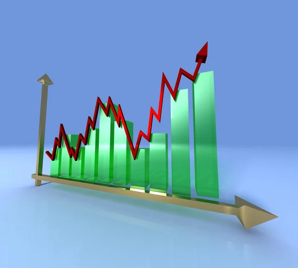 Gráfico, diagrama — Fotografia de Stock