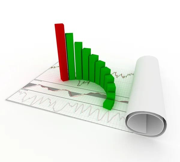 Gráfico, diagrama — Foto de Stock