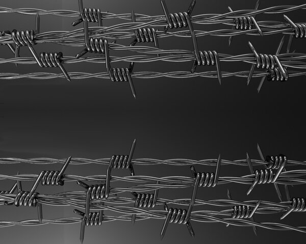 3D Barbed wire background