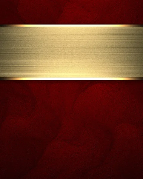 Altın bant ile kırmızı bir arka plan