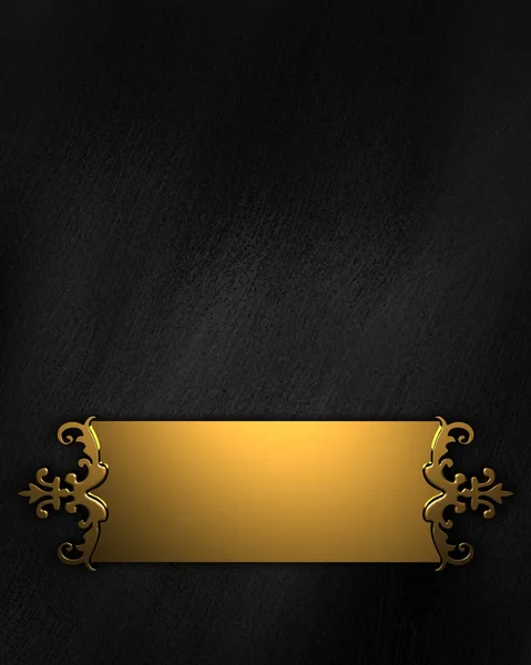 Siyah arka plan ile altın bant — Stok fotoğraf
