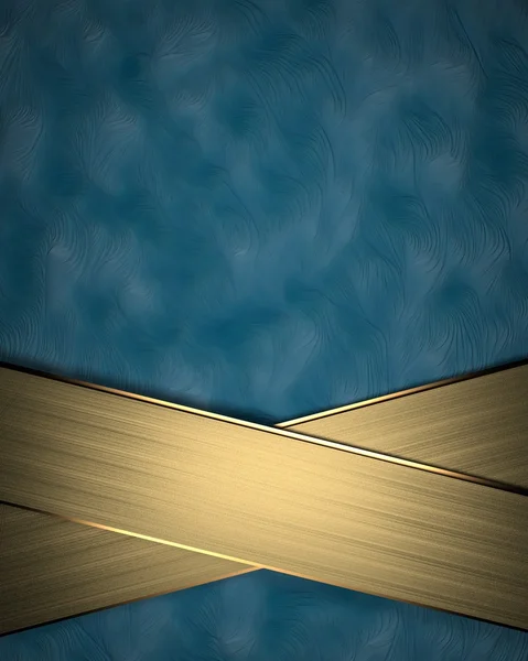 Blauer Hintergrund mit goldenem Band — Stockfoto