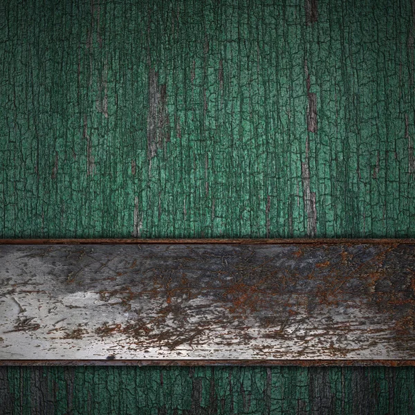 Rust Band on wood texture — Stock Photo, Image