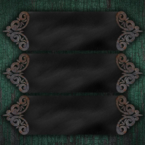 Завуалированный фон с черной лентой с рисунком на краях — стоковое фото