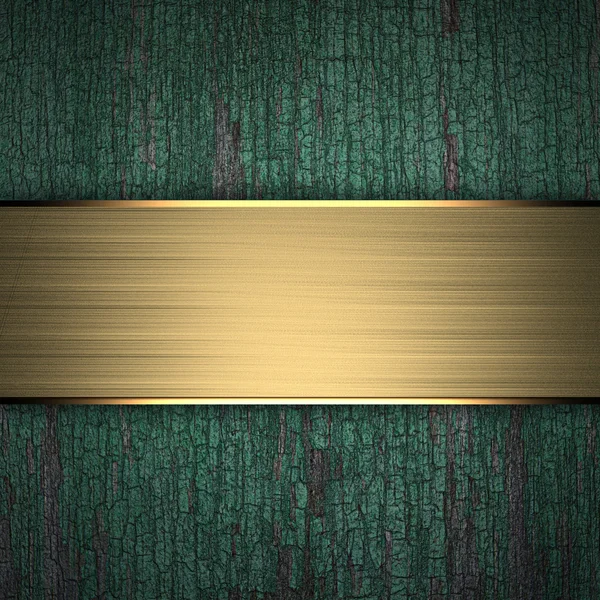 Wood Background with Golden Band — Stock Photo, Image
