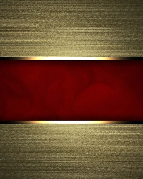 Fondo dorado con diseño de rayas de textura roja —  Fotos de Stock