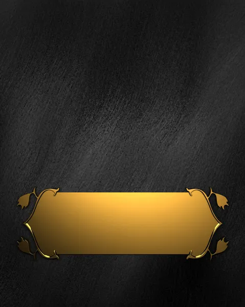 Black Background with Golden Band. Design template — Stock Photo, Image