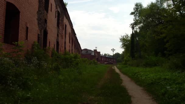 Terespol gate at the Brest Fortress — Stock Video