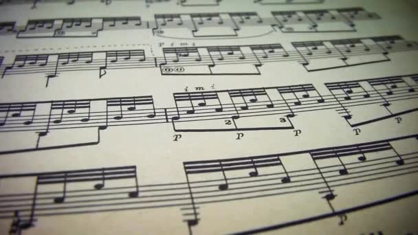 Musical Notation — Stock Video