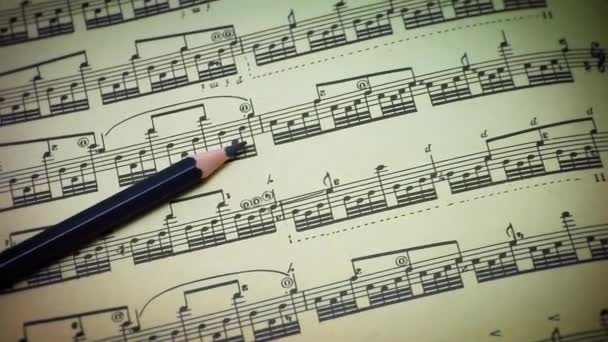 Musical Notation — Stock Video