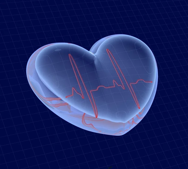 Háttér cardiogram — Stock Fotó