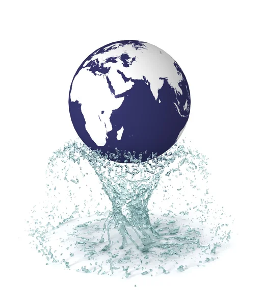 The earth on water — Stock Photo, Image