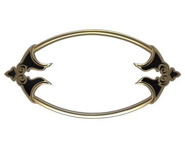 beyaz zemin üzerinde altın bir tabela. tasarım öğesi