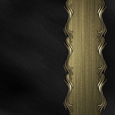 siyah arka plan ile altın doku şerit düzeni
