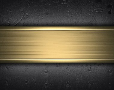 demir duvar Çıtçıt ve altın tabela tasarım şablonu