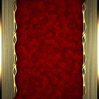 kırmızı arka kısımlarda güzel altın süslemeli