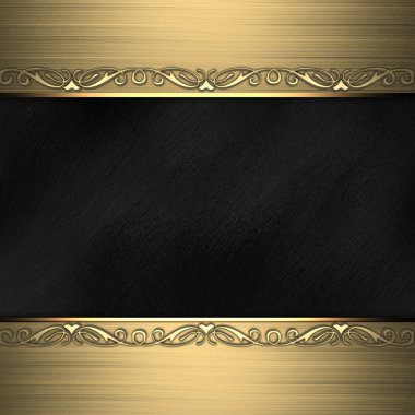 kenarlarda güzel altın süslemeli siyah arka plan