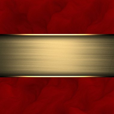 Altın doku şerit düzeni ile kırmızı bir arka plan