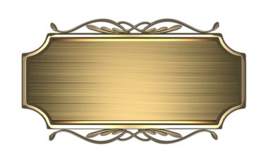 Gold nameplate clipart