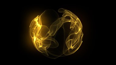 Sarı ateş çemberi. illüstrasyon tasarımı için siyah arka plan üzerine