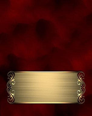 kırmızı bir arka plan üzerinde kırmızı bir tabela üzerinde altın deseni