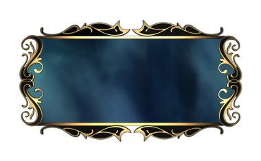 beyaz zemin üzerinde mavi bir tabakta güzel desen