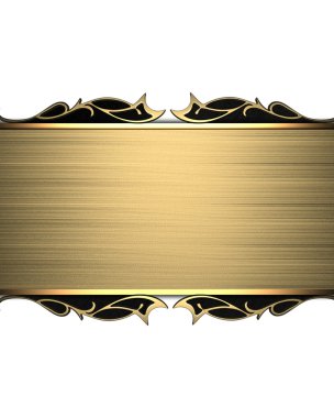 Şablon altın plaka altın trim ile