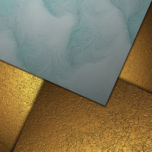 Hermoso oro y fondo azul. Plantilla diseño — Foto de Stock