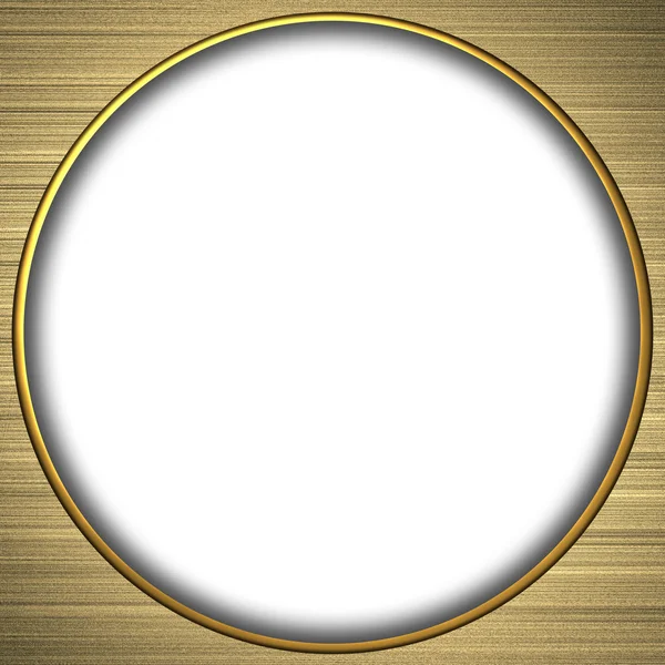 Background gold circle with the white texture — Stock Photo, Image