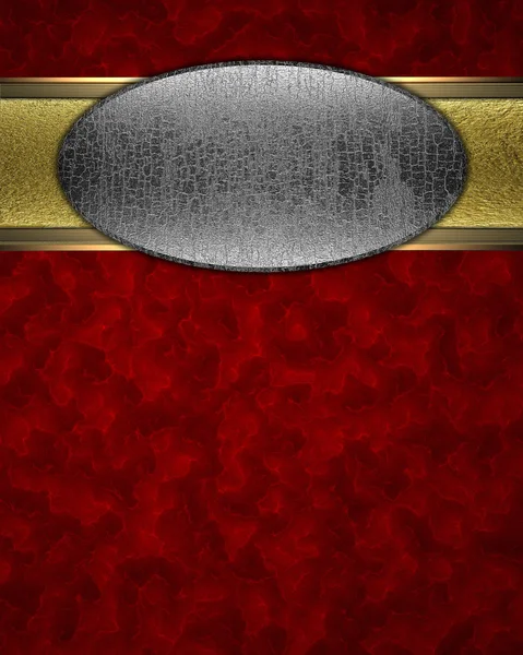 Altın bant ile kırmızı bir arka plan. tasarım şablonu — Stok fotoğraf