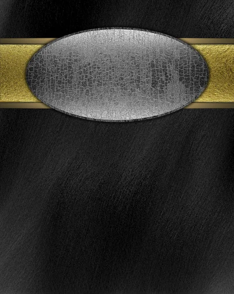 金带的黑色背景。设计模板 — 图库照片