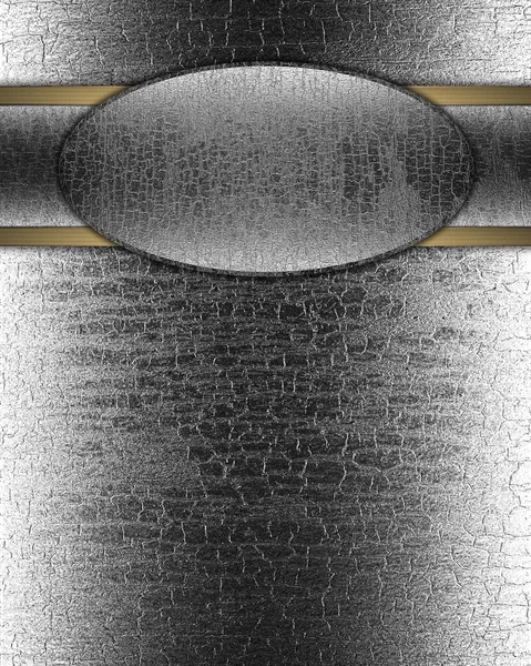 Grunge kovové pozadí s zlatým pruhem. Šablona návrhu — Stock fotografie