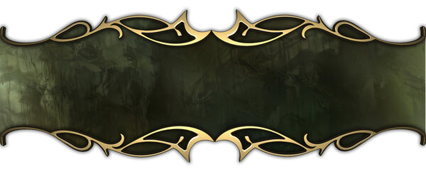 Template of metal plate. Design element