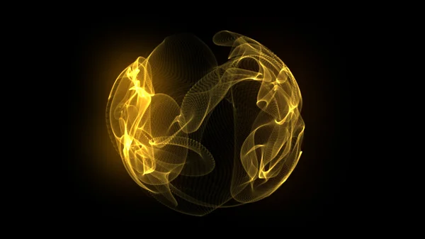 Gele ring van vuur. afbeelding op een zwarte achtergrond voor ontwerp — Stockfoto