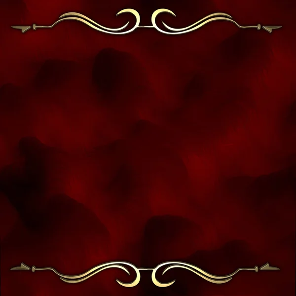 Vackert mönster på kanterna plattan på en röd bakgrund — Stockfoto