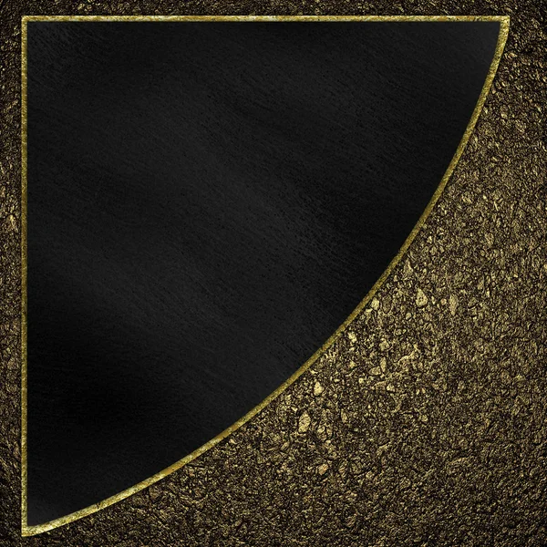 The black triangle on a background of sand. Design template — Stock Photo, Image