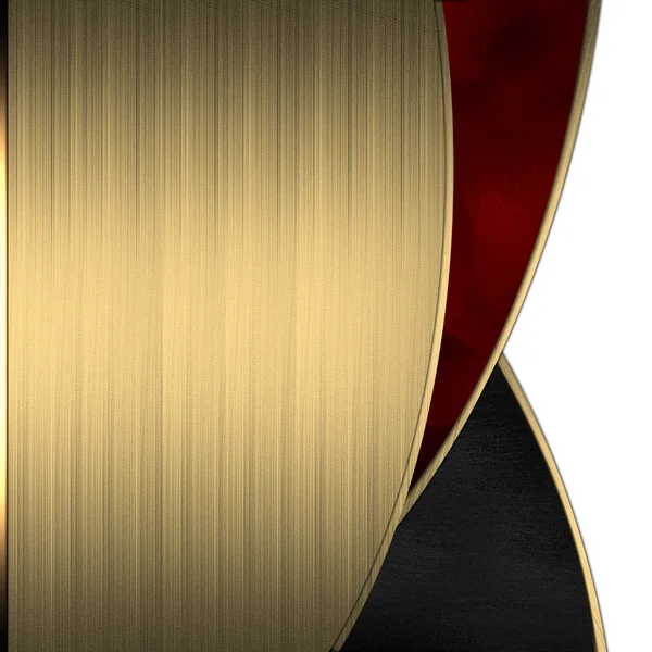 Kırmızı ve siyah altın arka plan ile bir güzel kesmek