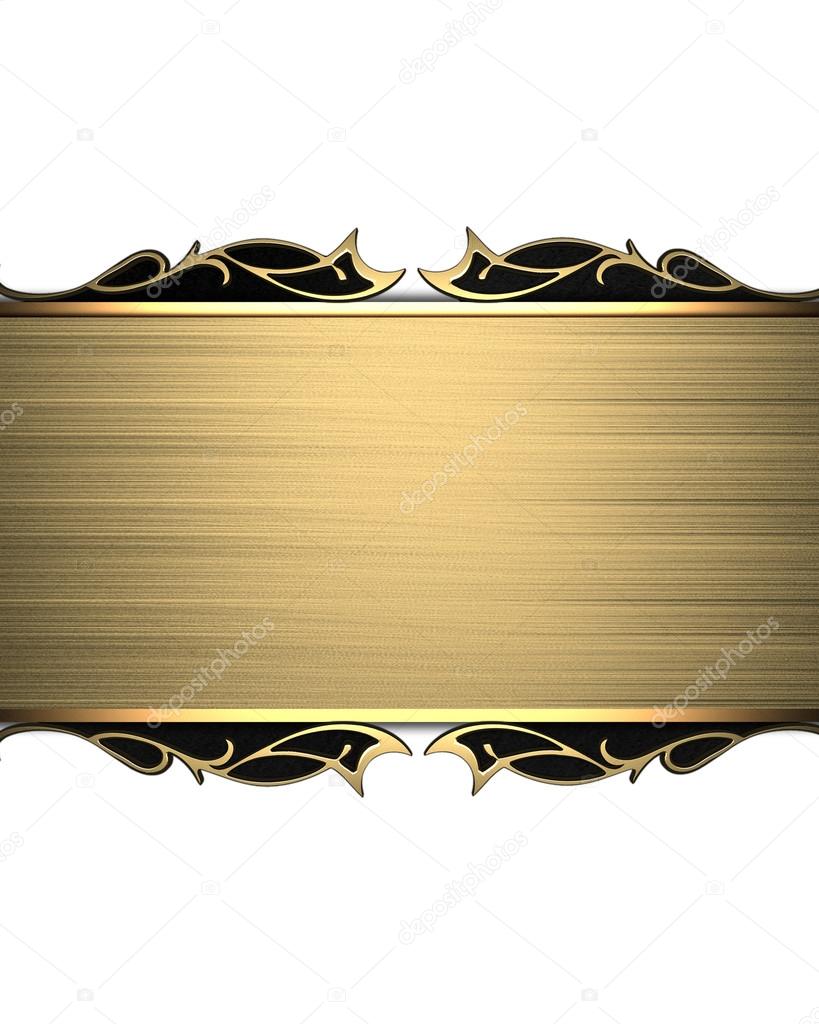 Template of gold plate with gold trim
