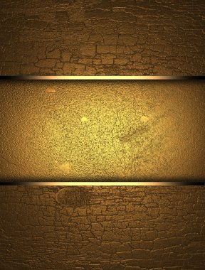 Grunge altın arka plan doku sarı şerit düzeni ile.